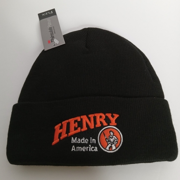 HENRY FIREARMS STOCKING HAT W/ ORANGE HENRY LOGO THINSULATE PLATINUM INSULATION - Picture 4 of 10